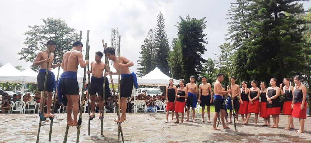 Performers during the tribal festival at District Cultural Office complex, Ungma held on September 29. (Morung Photo)